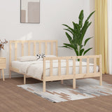 Bed Frame without Mattress 140x190 cm Solid Wood 3105205