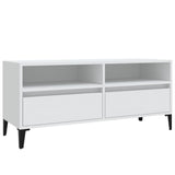 TV Cabinet White 100x34.5x44.5 cm Engineered Wood 831901