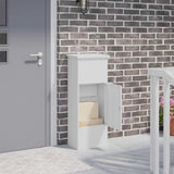 Parcel Drop Box with Storage White 44.5 x 29 x 110.5 cm Steel 874927