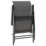 Folding Garden Chairs 8 pcs Grey Poly Rattan 3270613