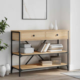 Console Table with Drawers and Shelves Sonoma Oak Engineered Wood 833404