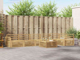 Outdoor Sofa Set 7 pcs White 59 x 59 x 37 cm Solid Acacia Wood 3391954