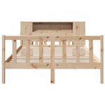 ZNTS Bookcase Bed without Mattress 135x190 cm Solid Wood Pine 3322080