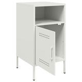 ZNTS Bedside Cabinets 2 pcs White 36x39x68 cm Steel 843077