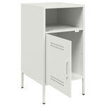 ZNTS Bedside Cabinet White 36x39x68 cm Steel 843076