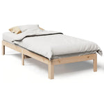 ZNTS Bed Frame without Mattress 80x200 cm Solid Wood Pine 859214