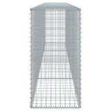Gabion Basket with Cover 400x50x100 cm Galvanised Iron 3295145