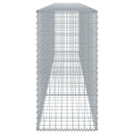 ZNTS Gabion Basket with Cover 400x50x100 cm Galvanised Iron 3295145