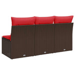 Garden Sofa 7 pcs Brown 165 x 62 x 69 cm Poly rattan 366242