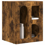 Bedside Table Smoked Oak 40 x 35 x 50 cm Engineered Wood 891254