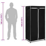 Wardrobes 2 pcs Black 75x50x160 cm 282441