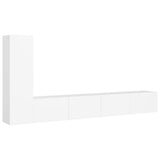 3 Piece TV Cabinet Set White Engineered Wood 3078675