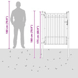 Fence Gate HORST 100 x 125 cm Metal Black Lockable 42034065