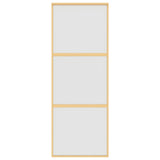 Sliding Door Gold 76x205 cm Frosted ESG Glass and Aluminium 155151