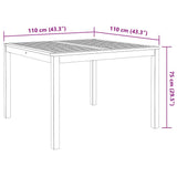3 Piece Garden Dining Set Solid Wood Acacia 3295255