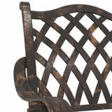Garden Table Set 3 pcs Bronze Cast Aluminium 3334732
