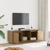 TV Cabinet Honey Brown 110.5x35x44 cm Solid Wood Pine 814342