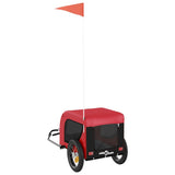 Pet Bike Trailer Red and Black Oxford Fabric and Iron 93992