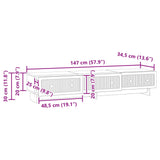 TV Cabinet Concrete Grey 147 x 34.5 x 30 cm Engineered Wood 894018