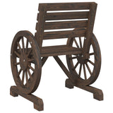 Garden Chair Set of 2 Burnt wood Solid fir wood Standard 365102