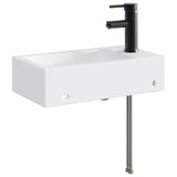 Bathroom Wash Basin Matte Black 45.5 x 25.5 x 13 cm Metal 890225