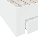 Bed Frame with Drawers without Mattress White 100x200 cm 3280419