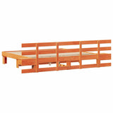 Bed Frame with Headboard Brown 180 x 200 cm Solid Pine Wood 3385681