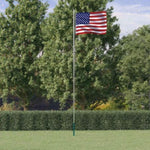 US Flag and Pole 6.23 m Aluminium 3147111