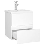 Sink Cabinet With Basin White Engineered wood and ceramic Small 3071621