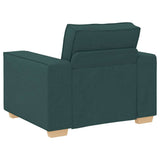 Sofa Set with Cushion 3 pcs Dark Green 220 x 78 x 84 cm Fabric 3324614