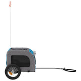 Pet Bike Trailer Blue and Grey Oxford Fabric and Iron 93827