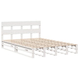 Bed Frame without Mattress White 140x190 cm Solid Wood Pine 3302316
