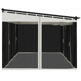 Gazebo with Mesh Walls Cream 6x3 m Steel 4003914