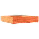 Garden Planter Wax Brown 110x110x23 cm Solid Wood Pine 847215