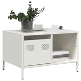 Coffee Table White 68.5x50x43.5 cm Cold-rolled Steel 851285