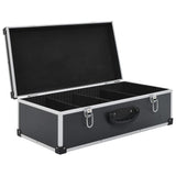 CD Case for 80 CDs Aluminium ABS Black 91855