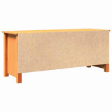 Storage Bench Wax Brown 110 x 38 x 45.5 cm Solid Pine Wood 869910