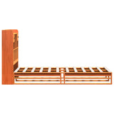 Bookcase Bed without Mattress Wax Brown 100x200 cm Solid Wood Pine 3323955