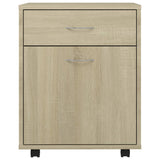 Storage Cabinet Sonoma oak Engineered wood Medium Rollable 808443