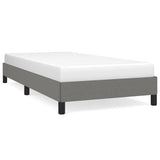 Bed Frame without Mattress Dark Grey 90x190 cm Single Single Fabric 349822