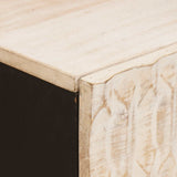 Sideboard White Wash Finish 80 x 33 x 75 cm Solid Mango Wood 4017891
