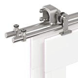 Sliding Door Hardware Kit 400 cm Stainless Steel Silver 3295768