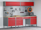 Work Cabinet Set with Drawer with Shelf Manual 8 pcs Black 3321456