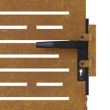 Garden Gate 85x175 cm Corten Steel Square Design 153248