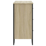 Chest of Drawers Sonoma Oak 91x35.5x74.5 cm Engineered wood 3295303