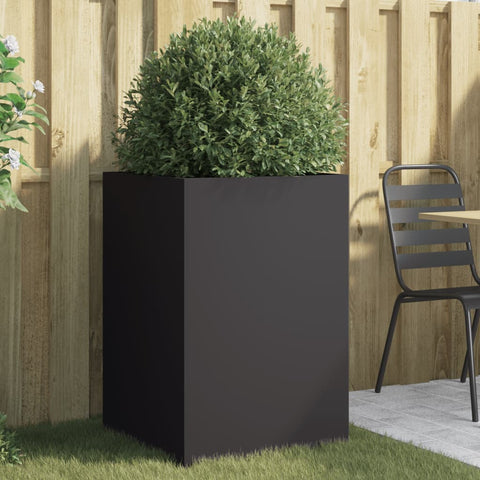 Planter Black 52x48x75 cm Steel 841583