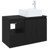 Bathroom Furniture Set 2 pcs Black Engineered Wood 3404045