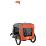 Pet Bike Trailer Orange and Grey Oxford Fabric&Iron 93837