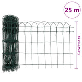 Garden Border Fence Powder-coated Iron 25x0.65 m 141074