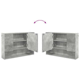 Mirror Cabinet Concrete Grey 80 x 17 x 55 cm Engineered Wood 883357
